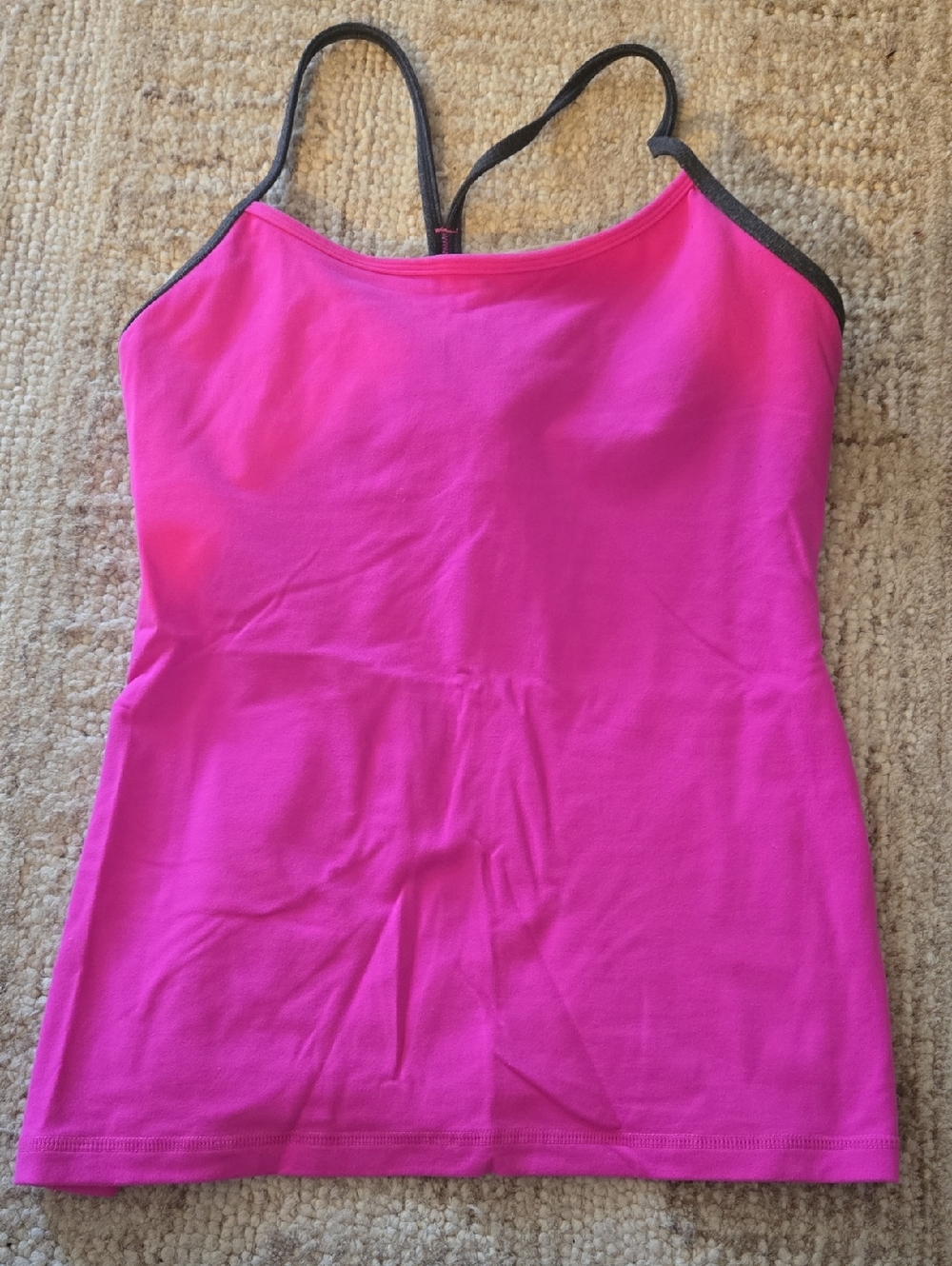lululemon athletica Pink Tank Top with Black Straps